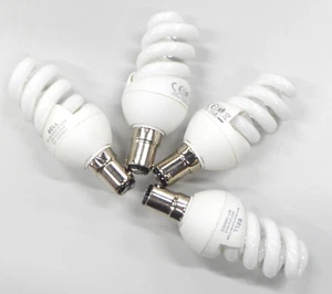 Bell 04993 9W 240V SBC Compact Fluorescent Mini Spiral Bulb Warm White x 4 - Picture 1 of 7