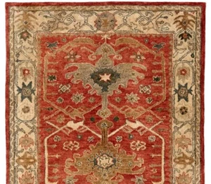 Channing Traditional Style Red Handmade Tufted Wool Area Rugs For Living Room - Picture 1 of 4