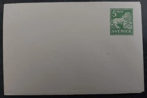 Undated Sweden 5ORE Stamped Cover Unused - Picture 1 of 2
