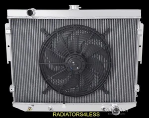 CHAMPION 4 ROW ALUMINUM RADIATOR 16" FAN 1973-1974 DODGE CORONET ROADRUNNER 440 - Picture 1 of 3