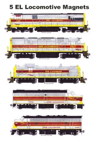 Locomotoras Erie Lackawanna #2 5 imanes Andy Fletcher - Imagen 1 de 1