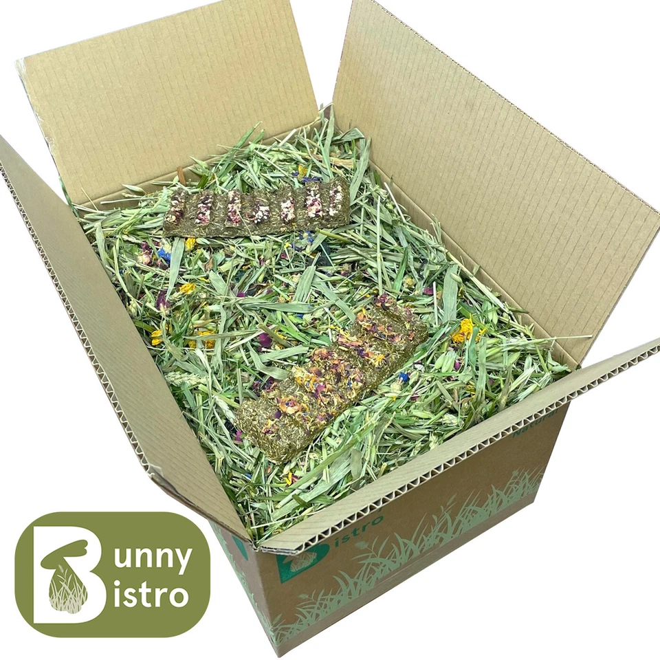 Bunny Bistro Flower Grazing Box 1.65kg | 100% Natural Forage, Rabbit, Guinea Pig