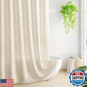 Craidlela Extra Long Boho Farmhouse Shower Curtain with Tassel, Modern Bohemi - Picture 1 of 5
