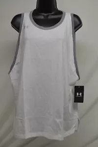 NEW Under Armour Women’s Stadium Tank Top White/Gray Size XXL - Picture 1 of 9