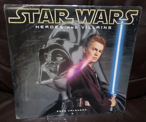 Star Wars Heroes & Villains Calendar 2003 New Sealed - Picture 1 of 2