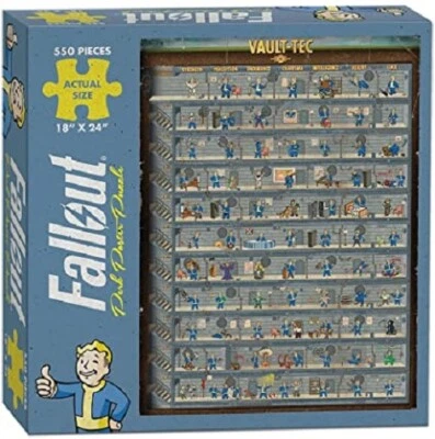 USAopoly Fallout Perk Poster Puzzle 550 Pieces 18x24 RARE! RETIRED! - Image 1 of 2