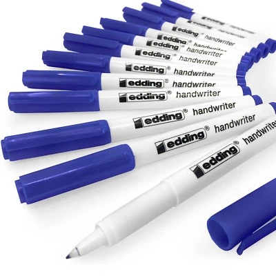 Edding Handwriter Handwriting Pen – Blue Ink – 0.6mm - Pack of 12
