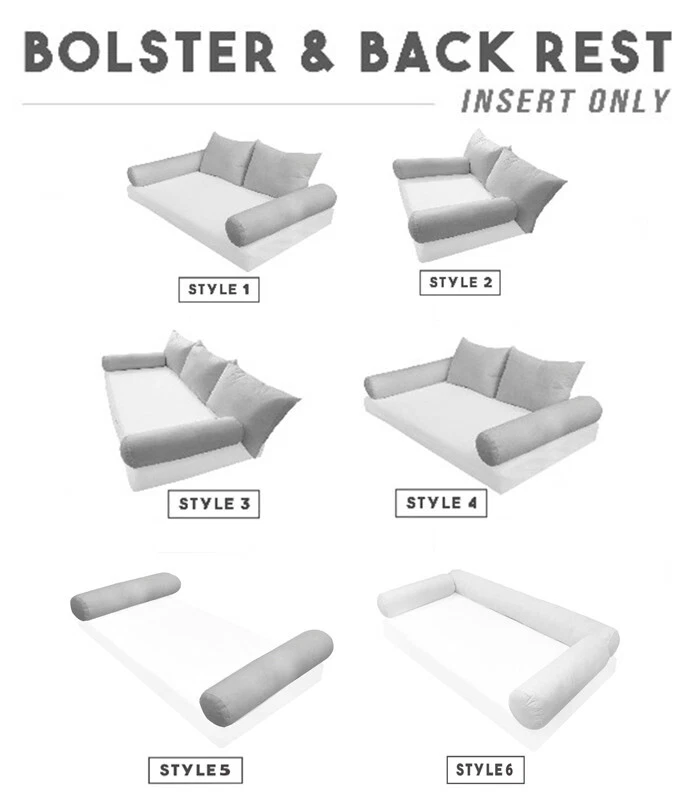 Pillow & Bolster Cushion Polyester Fiberfill Inserts for Daybed Porch Swing Bed - Image 1 of 1