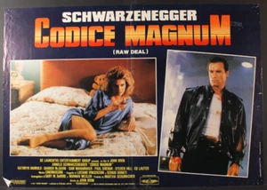 CODICE MAGNUM - Irvin - Schwarzenegger - FOTOBUSTA ORIGINALE 1986 - Picture 1 of 2