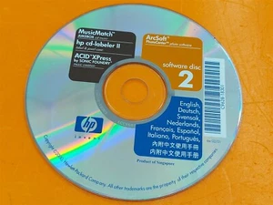 ⭐️⭐️⭐️⭐️⭐️ HP MusicMatch CD-Labeler II ACID XPress ArcSoft CD Disc 2 ONLY - Picture 1 of 2