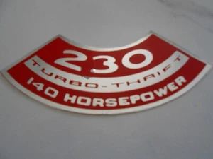 1967-70 Reproduction Chevy 230 Turbo-Thrift 140hp Air Cleaner Decal - Picture 1 of 1