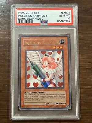 Yugioh Injection Fairy Lily DB2-EN171 Ultra Rare PSA 10 - POP 8 !!! - Image 1 of 2