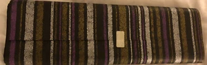 Vintage Wrapping Paper Striped Silver Blk Purple new old stock Retro 12” wide - Picture 1 of 4