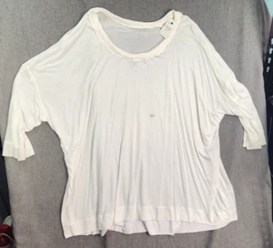 Blusa Top para Mujer Lane Bryant 22/24 Crema Elastizada Manga 3/4 Ligera Nueva con Etiquetas - Imagen 1 de 9