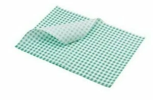 Greaseproof Paper Sheets Green Check Burger Wrap 35 x 25cm Pack of 1000 sheets - Picture 1 of 3