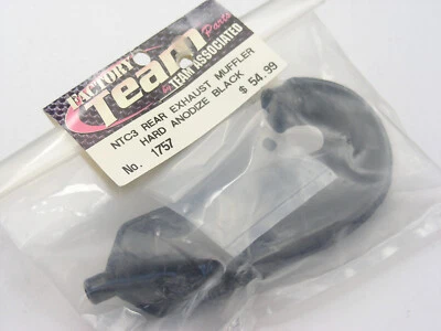 Vintage Factory Team Associated NITRO TC3 NTC3 Anodized BLACK Tuned Pipe NEW NIP - Image 1 of 4
