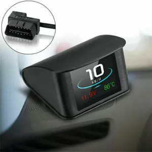 HUD Computer Car Digital OBD2 Display Temperature Gauge ECU Speedometer Coolant - Picture 1 of 13