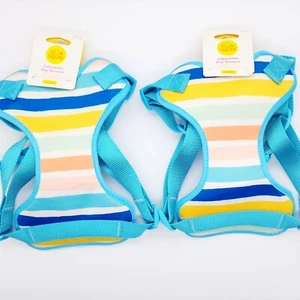 Sun Squad Multi-Colored/Blue Striped Adjustable Mesh Dog HarnessM SIZE- LOT OF-2 - Picture 1 of 3