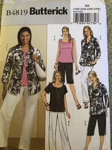 Butterick 4819 Women's Shirts Pants Shorts 18W - 24W New Uncut 2006 - Picture 1 of 1