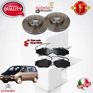 KIT 4 PASTIGLIE E 2 DISCHI ANTERIORI CITROEN EVASION 2.0 TB 147CV DAL 1995 -> 02 - Foto 1 di 4