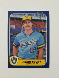 ROBIN YOUNT 1986 FLEER BASEBALL CARD #506 MILWAUKEE BREWERS - Picture 1 of 2