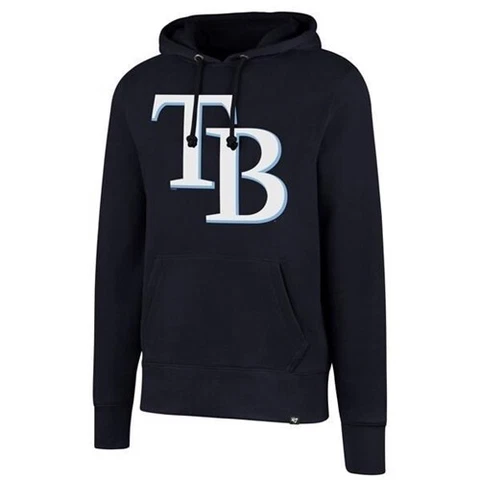 Tampa Bay Rays MLB '47 Brand Blue Mens Headline Pullover Hoodie New Cover