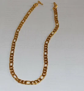 Traditional India Neckchain Gold Plated Ethnic Unisex Chain - Picture 1 of 6