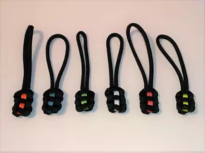 Paracord Reißverschlusszüge, 6er Set. Ideal für Rucksäcke, Bergans, Rucksäcke, EDC-Kleidung - Bild 1 von 1