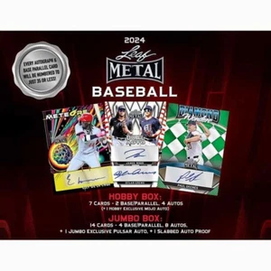 2024 Leaf Metal JUMBO Baseball Hobby BOX FACTORY sealed 24LEBM-J - Picture 1 of 2