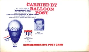 1971 Indoor Ballonflug Cow Palace San Francisco CA Don Piccard Postkarte HQ14 - Bild 1 von 2