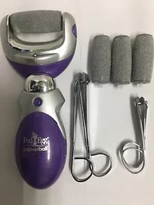 Callus Remover Rechargeable Ped egg power ball plus 3 extra rollers pink /purpel - Picture 1 of 4