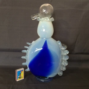 60er Jahre Karaffe von Designer Halytskyi, mundgeblasen rauchblau Glas 4 Weinbrände - Bild 1 von 9