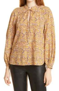 Rebecca Taylor gesprenkelte Fleur Marig abstrakte Blumen Bluse; Größe 12 - Bild 1 von 5