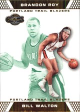 2007-08 Topps Co-Signers Gold Green Blazers Basketball Card #47A Bill Walton/Roy