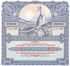Kingdom of Kangaroo One Pound Darling 2022, Unc, Private, Gabris, Banknote24