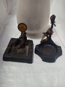 Pair Of Antique Cast Iron Ashtrays. Wilton Product - Picture 1 of 6