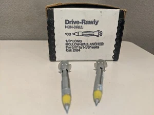 RAWL 2184 DRIVE-RAWLY NON-DRILL 1/8" LONG HOLLOW-WALL ANCHOR 100 EACH - Picture 1 of 3