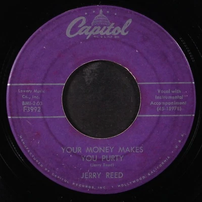 JERRY REED: your money makes you purty / how can i go on this way CAPITOL 7" - Image 1 of 2