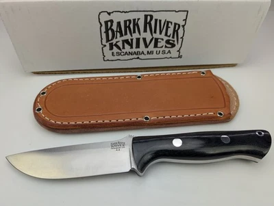 Bark River Knives Bravo 1 Knife Black Canvas Micarta Handle A2 Steel 07-111M-BC - Image 1 of 4