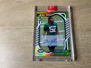 2022 Panini Absolute Football Jermaine Johnson II Gold Rookie Auto /10 SSP Jets - Picture 1 of 2
