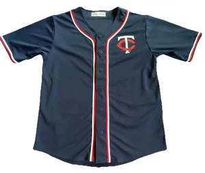 Minnesota Twins Button Up Genuine Merchandise Baseball Jersey Yth XL-18 EUC - Picture 1 of 6