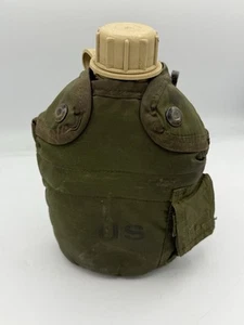 GENUINE USGI MILITARY SURPLUS 1 QUART WATER CANTEEN AND COVER ARMY OD GREEN GC - Picture 1 of 5