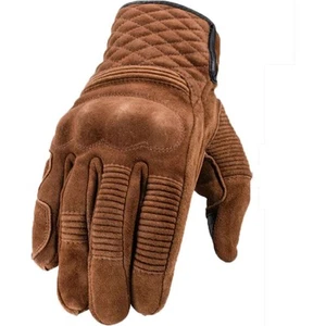 Rokker Tucson Motorrad Motorrad Lederhandschuhe rau braun - Bild 1 von 2