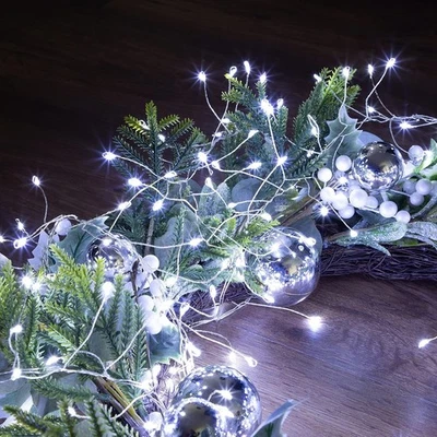 Festive Magic 480 LED Silver Wire Cluster Lights – Multi, Cool & Warm White - Image 1 of 4