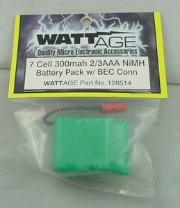 WattAge 7 celle 8,4 V 300 mAh 2/3 AAA NiMH batteria confezione con connettore BEC WAT128514 - Foto 1 di 1