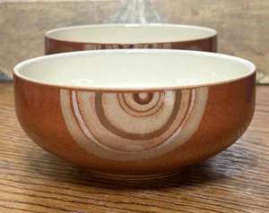 FIRE CHILLI Set of 2 Cereal Bowls 6" Swirl DENBY England UK Stoneware EUC! - Picture 1 of 9