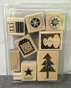 STAMPIN' UP!   Perfect Presentation 2007 Collection Set Of 7 Wood Rubber Stamps - Picture 1 of 4