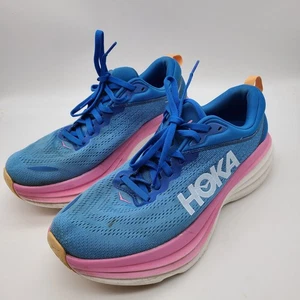 Zapatos para correr Hoka One One Bondi 8 para mujer talla 9B azul rosa 1127952 CSAA - Imagen 1 de 8
