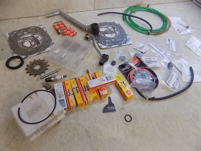 Kawasaki KX500 Misc Parts spark plugs gaskets various jets  KX 500 1986  - Image 1 of 4