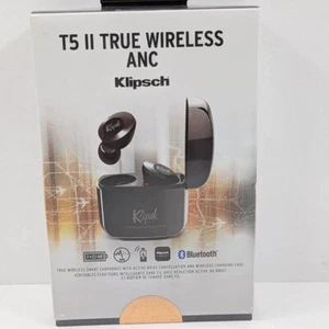 Klipsch T5 II True Wireless ANC In Ear Headset Gunmetal Bluetooth New in Box - Picture 1 of 4